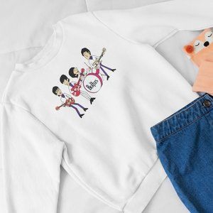 The rock Band Beatles White Sweatshirt for men or women